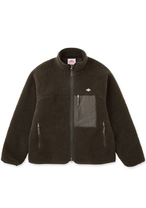 insulation light boa stand collar jacket man toupe grey DANTON | DT-A0195TAUPE GREY